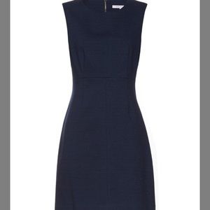 DVF “Carrie” shift dress in navy